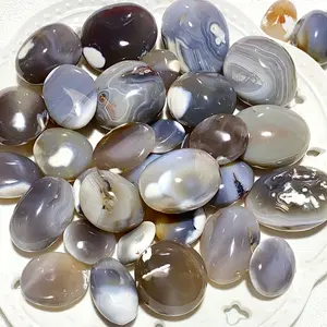 Orca Agate Crystal Palm Polished Mineral Healing Energy Crystal Home Decor Gem