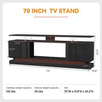 70" Black/ only tv stand