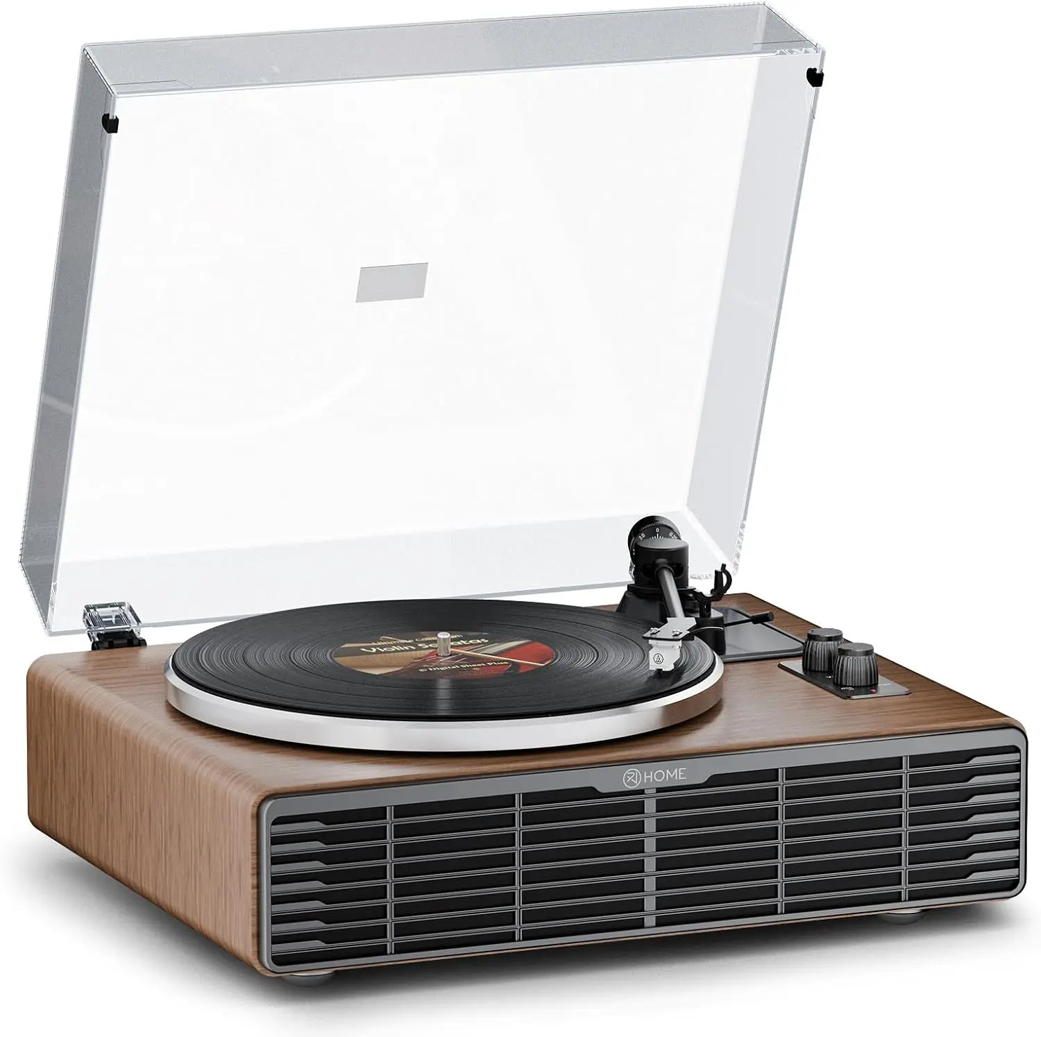 XJ-HOME Record Player with Speakers, Bluetooth Vinyl Turntable, 2-Speed Vintage Record Player for Bedroom & Home Decor