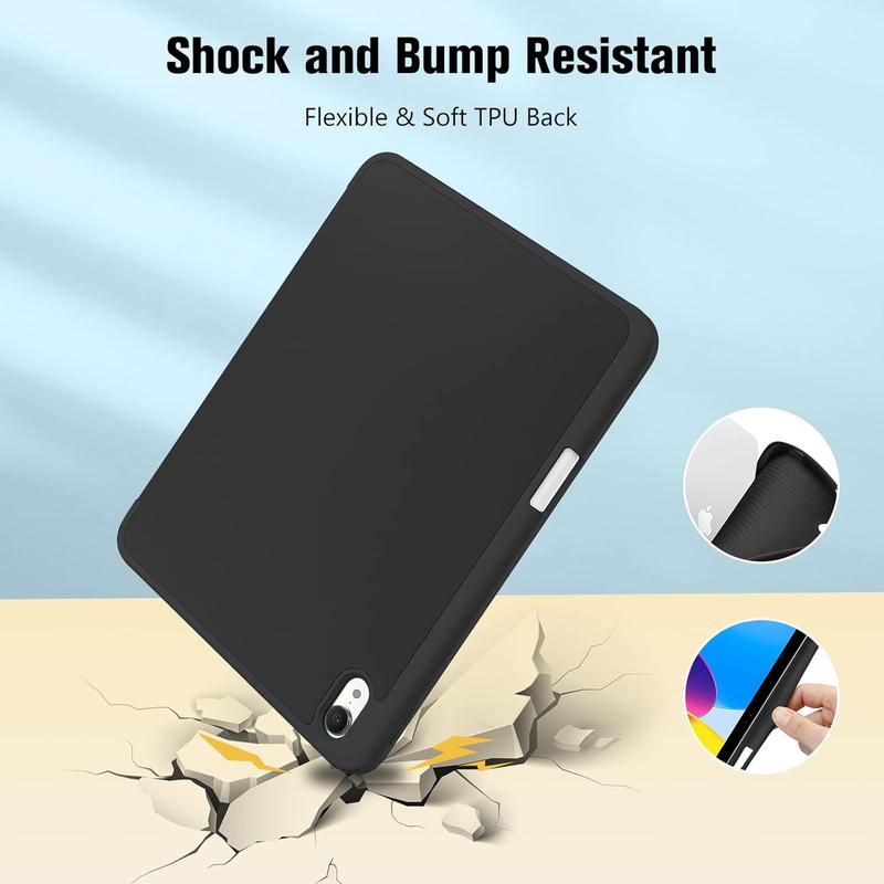 Case for iPad (A16) 11 Inch 2025/iPad 10th Generation 10.9 Inch 2022, Slim Trifold Stand Protective Cover with Pencil Holder and Soft TPU Back,Support Auto Sleep/Wake (Sky Blue)