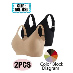 ��Plus Size�� Solid Wireless Push Up Bra, Comfortable Breathable Bralettes for Daily Wear, Women's? Underwear? for All Seasons