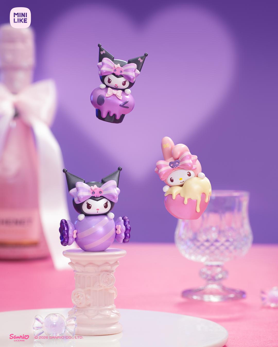 Sanrio My Melody Kuromi Blind Box Sweetheart Series Cute Kawaii Mini Figures Collectible Gift Toy