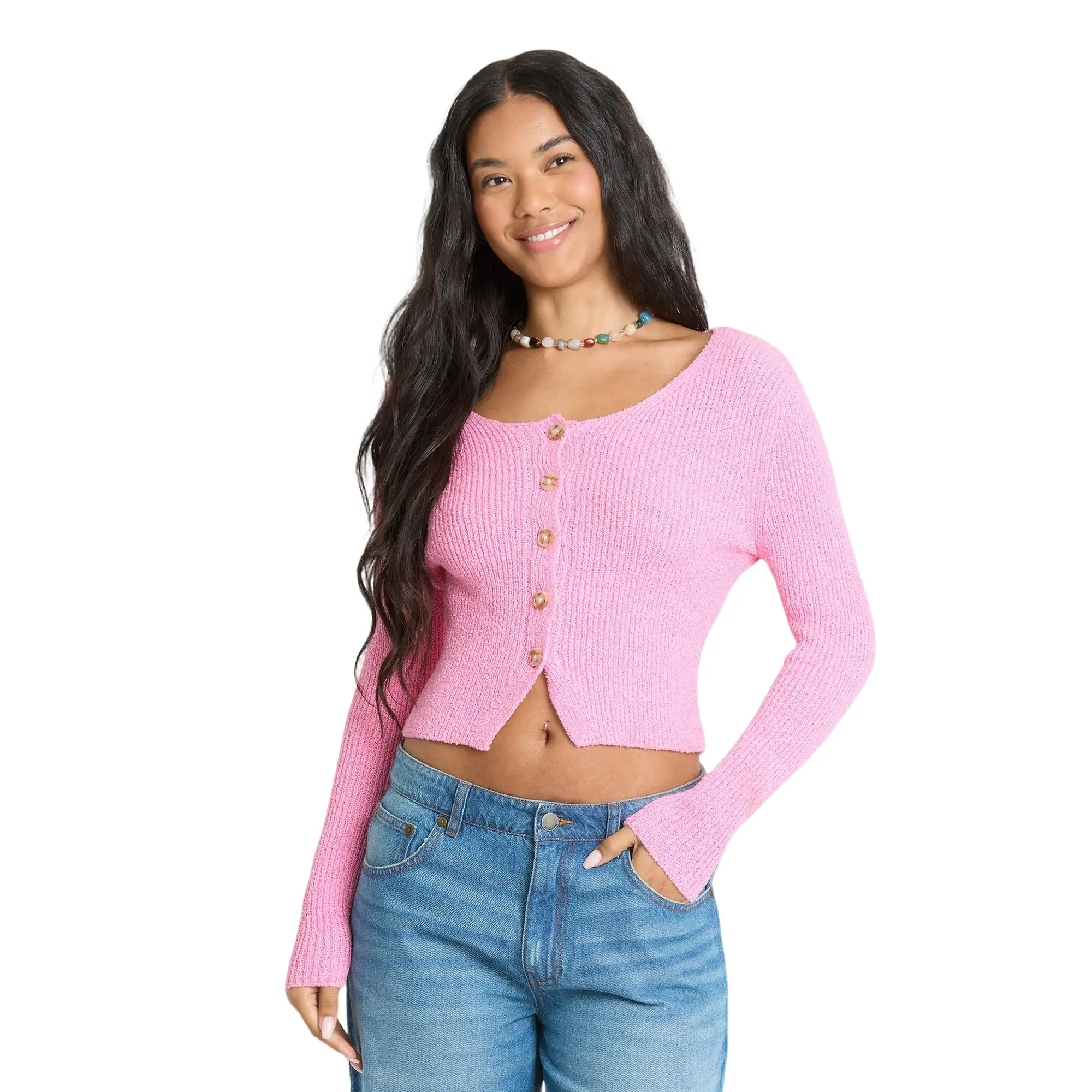 BILLABONG Good Luck Cardigan, Women’s Fitted Knit Button Front Cardigan, Long Sleeve Lightweight Sweater for Travel, Coffee Runs, Spring and Fall Layering