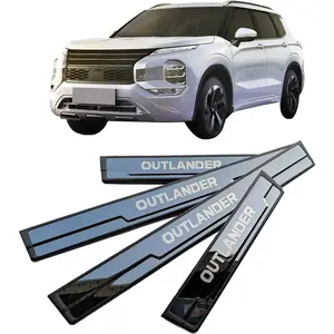 Door Sill Protector for Mitsubishi Outlander 2021 2022 2023 2024 2025 Accessories Plastic Door Entry Trim Guard Mirror-Like Finish 4 Pcs Set