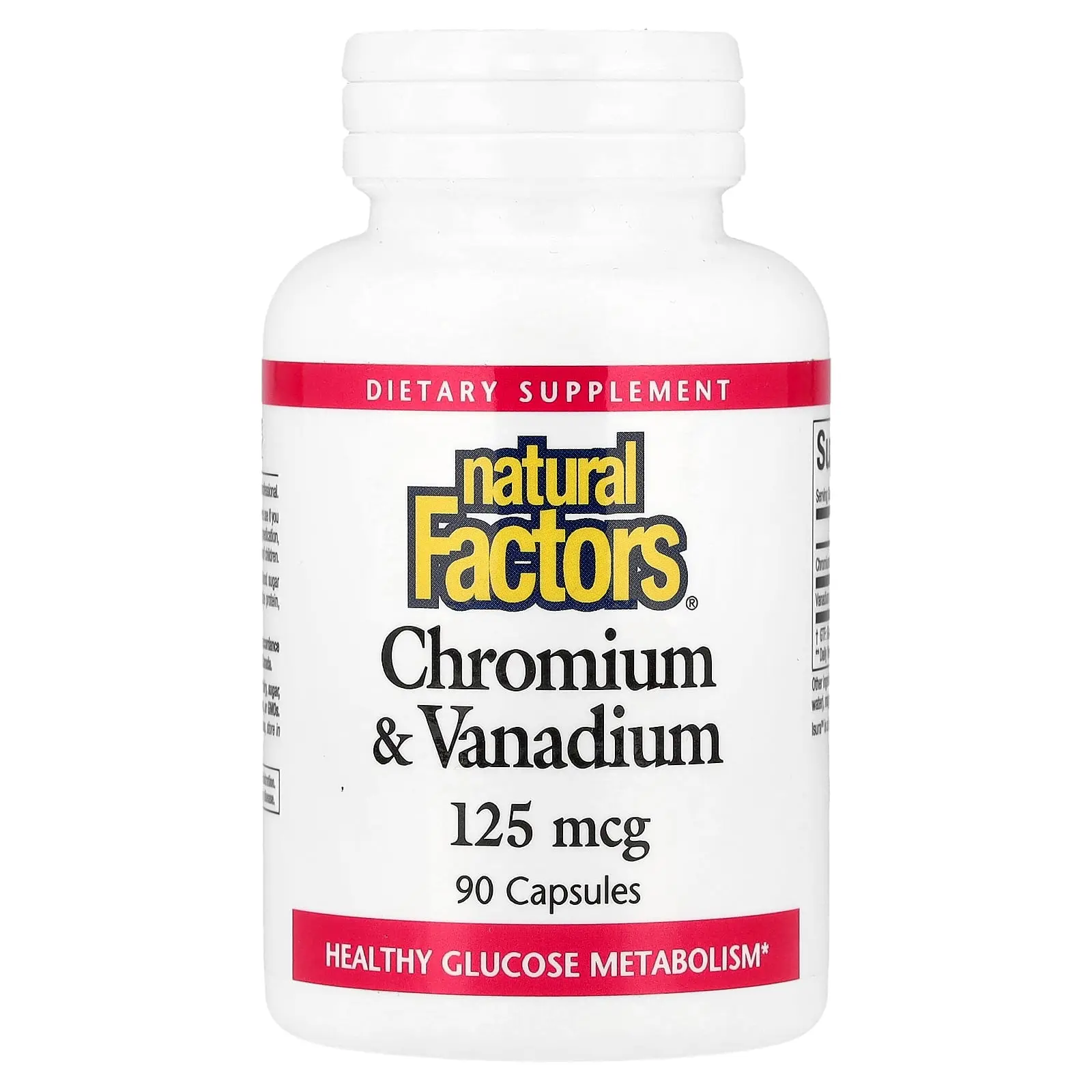 Natural Factors Chromium & Vanadium, 90 Capsules
