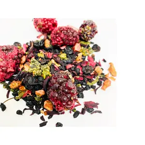 Blackberry Oolong Tea - Rich Elderberry-Organic Semi-Fermented Oolong-High in Antioxidants For Immunity - Very Berry & Fruity Flavor - Enjoy Hot & Iced