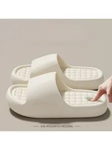 2026 new summer home indoor bathroom non-slip thick-bottomed cool slippers men's and women's slippers women's slippers