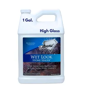 Wet Look  Stone Sealer. Durable, Long-Lasting Gloss Protection. Interior and Exterior Pavers, Slate, Sandstone, Travertine, Flagstone, Driveways, Garage Floors, etc. .