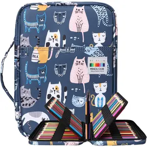 Coloring Pencil Case 220 Slots Pencils/Gel Pens Organizer  Travel Case Zipper Carrying Portable Pencil Markers Pen Holder Bag for Painter Writers
