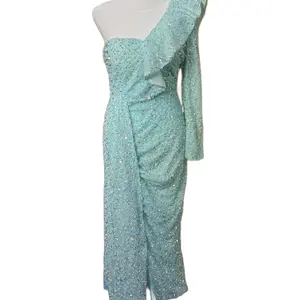 Mint Turquoise Evening Dress for Women - Formal Wear - Womenswear