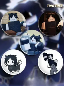 Two Time Forsaken Buttons, Two-Time Roblox Pins, Colorful Meme Pin Buttons For Clothes, Bags, Backpack, Hats, Jeans, and More, Funny Bag Accessories!
