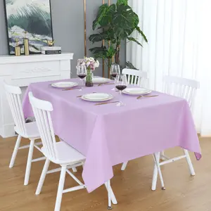 Lavender Rectangle Tablecloth Wrinkle Free Waterproof Polyester Table Cloths Spillproof Heavy Duty and Washable Table Cover for Party, Banquet, Indoor and Outdoor-Square/Rectangular