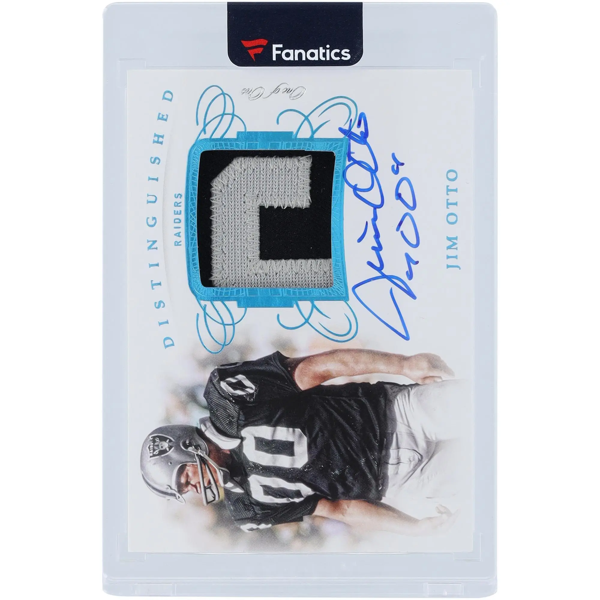 Jim Otto Oakland Raiders Autographed 2019 Panini Flawless 2 Color Relic #DA-JO #1/1 Card with "00" Inscription - Fanatics Authentic Certified