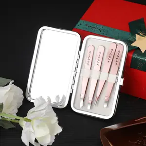 Women's Eyebrow Tweezer Set, Essential Beauty Tool, Precision Brow Grooming Kit, Perfect for Daily Use and Professional Styling, Ideal Gift for Girls, Stainless Steel