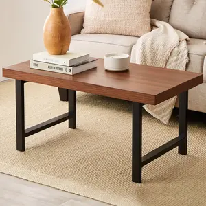 Best Choice Products 44in Modern Butcher Block Top Coffee Table, Rectangular Wood Accent Table w/ Metal Legs Best Choice Products 44in Modern Butcher Block Top Coffee Table, Rectangular Wood Accent Table w/ Metal Legs