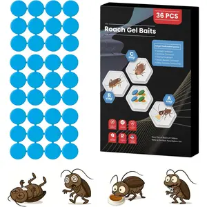 36 Pack Roach Killer Indoor Infestation Roaches Gel Bait Stations, Powerful Cockroach Killer Indoor Home for Roach Infestation, Long-Lasting & Effective Cockroach Gel Bait, Easy to Use & No Mess