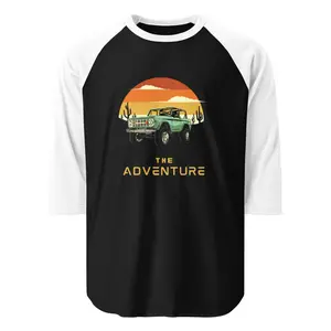 Unisex 3/4 sleeve raglan shirt- The Adventure