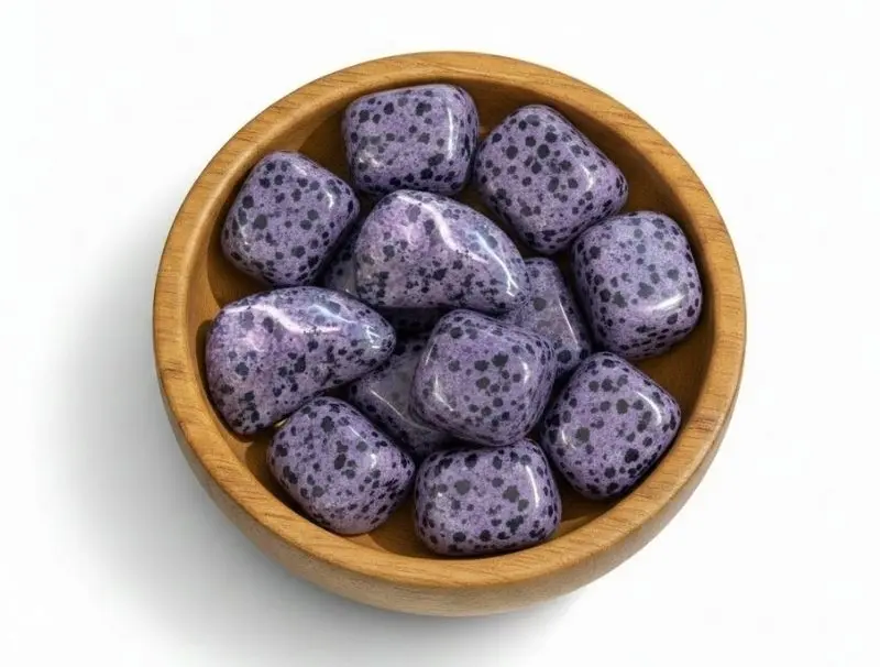 Dalmatian Jasper (Purple) Tumbled Stone