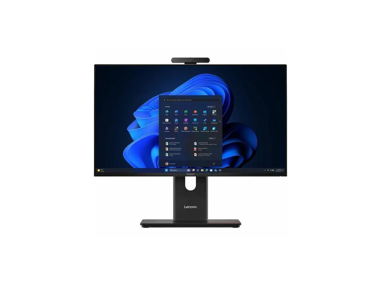 Lenovo ThinkCentre M70a Gen 6 13AY000AUS All-in-One Computer - Intel Core Ultra 5 225T - 16 GB - 256 GB SSD - 23.8" Full HD Touchscreen - Windows 11 Pro - External DVD+/-RW - Wi-Fi 6E