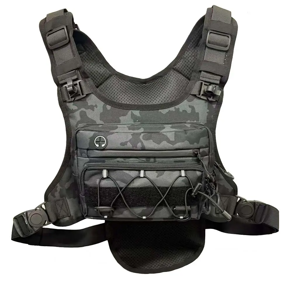 Cycling Backpack Water Bag Running Vest, Outdoor Trail Running Backpack, Multifunctional Chest Pack, Sports Nylon Bag