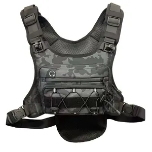 Cycling Backpack Water Bag Running Vest, Outdoor Trail Running Backpack, Multifunctional Chest Pack, Sports Nylon Bag