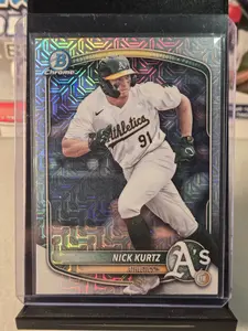 Nick Kurtz [Mojo] #BCP-114 2025 Bowman Chrome Prospects Baseball Card Athletics 91