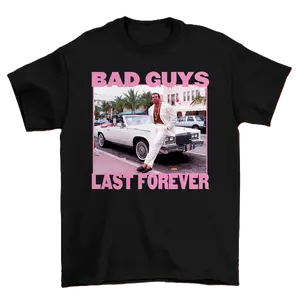 Bad Guys LAST FOREVER SCOTT HALL RAZOR RAMON Black T-shirt