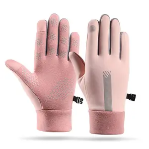Outdoor Winter Gloves, Touchscreen andWindproof Full-Finger Gloves,Perfect for Cycling, Running, Driving, Hiking, Walking, Texting, Freezer Work, Gardening, and Daily Activities-Pink