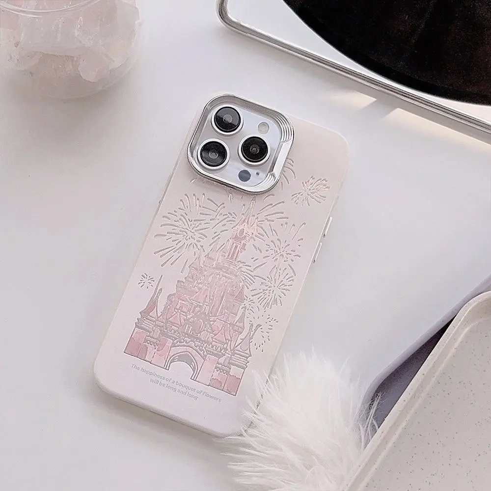 Gradient Castle Pattern Phone Case, Protective Smartphone Casing, Smartphone, Cellphone, Durable Protective Phone Protector Cover, Mobile Phone Accessories for Girl Gift & Daily Use Compatible with iPhone 17 16 15 14 13 12 11 X XS XR Pro Max Plus Air