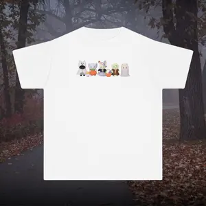 Boo Crew Calico Critter Baby Tee Y2K Halloween Graphic 2000s aesthetic, 90s Baby Tee, Cute Summer Retro Shirt