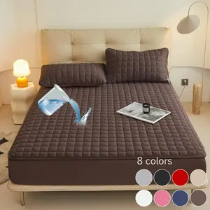 Waterproof Mattress Cover, Soft Comfortable Breathable Mattress Protector, Bedding Supplies for Bedroom, Guest Room, Apartment, School, Home with Small Children, Pets Or The Elderly