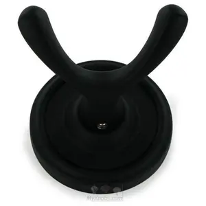 212 MAIN Midtowne Black Wall-Mount Robe Hook, Rusticware Style, Interchangeable Plate, Transitional Bathroom Supply