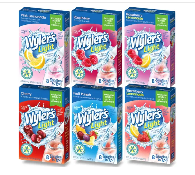 Wyler's Light Singles To Go Drink Mix Variety 6 Pack (48 Drink Sticks)