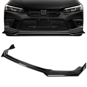 Type R-Style Front Bumper Lip Body Kit Spoiler Compatible with 2022 - 2024 Honda Civic Sedan Only Bumper (Do Not Fit Hatchback Or Type-R Models)