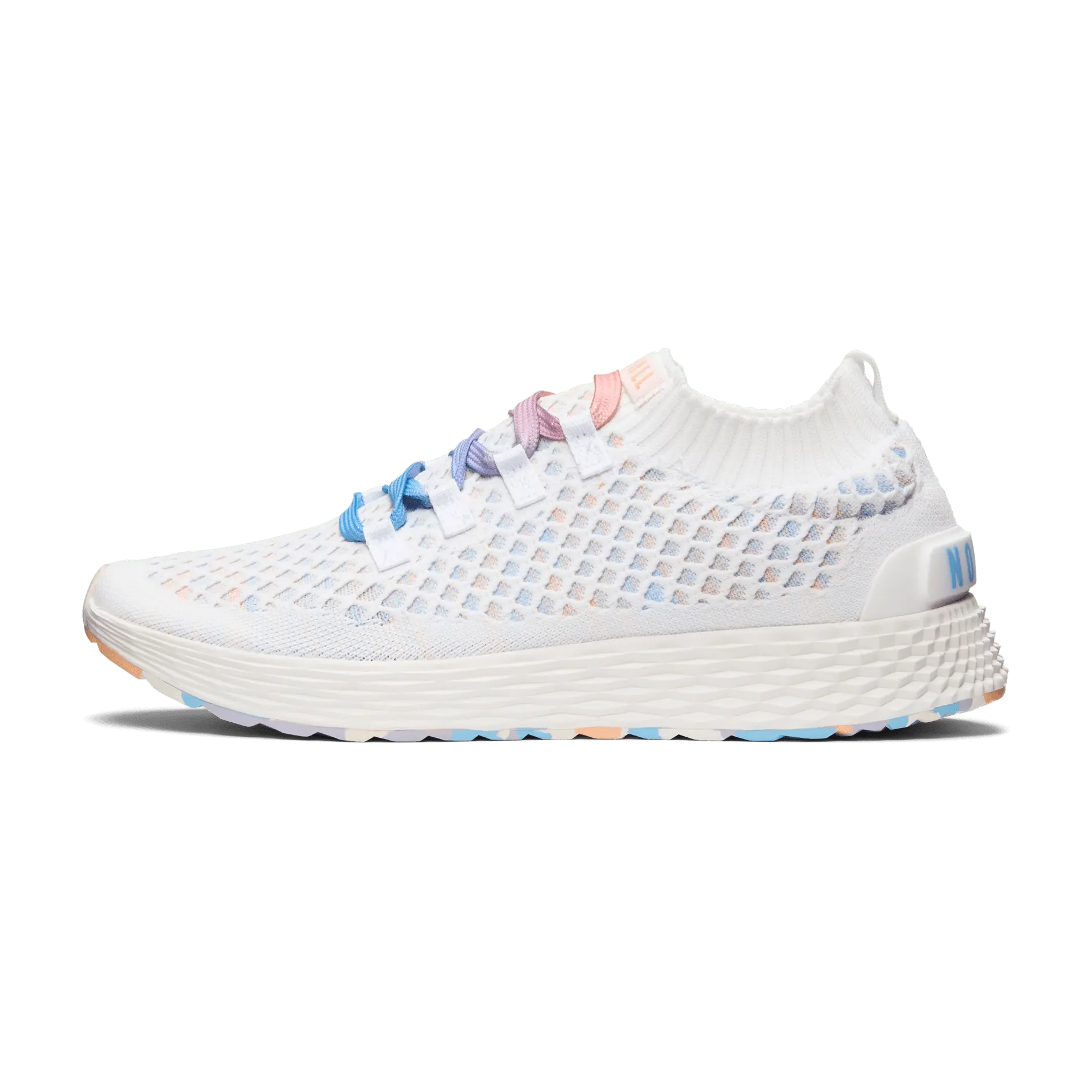NOBULL Women's Allday Knit Shoe in White Peach - Everyday Walking Sneaker, Comfortable Slip-On Shoe, Casual Trainer NOBULL Women's Allday Knit Shoe in White Peach - Everyday Walking Sneaker, Comfortable Slip-On Shoe, Casual Trainer