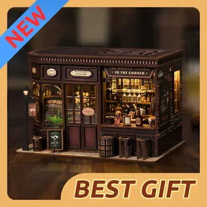 3D Creative Puzzle House kit, 【Corner Tavern 】DIY Mini Bar Craft Kit, Unique Home Decor, Perfect Gift for Adults & Kids, Fun Assembly Project for christmas black friday, DIY Building Model