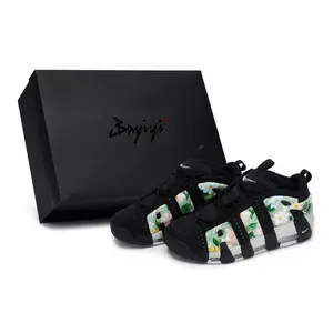 Nike Air More Uptempo Custom Hand-Painted Floral Low-Top Basketball Shoes with Special Box for Men and Women Trending Shoes, House White Official Shoes to Get / Maison Mihara