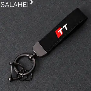 With Car Logo Key Accessories Man Suede Keychain Keyring For Audi TT SLine A1 A7 A3 A4 A6 A5 Q5 Q7 Q3 Q4 SQ5 RSQ3 RSQ8 S3 S4