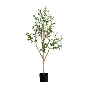 Nearly Natural 4' Artificial Olive Tree with Natural Trunk