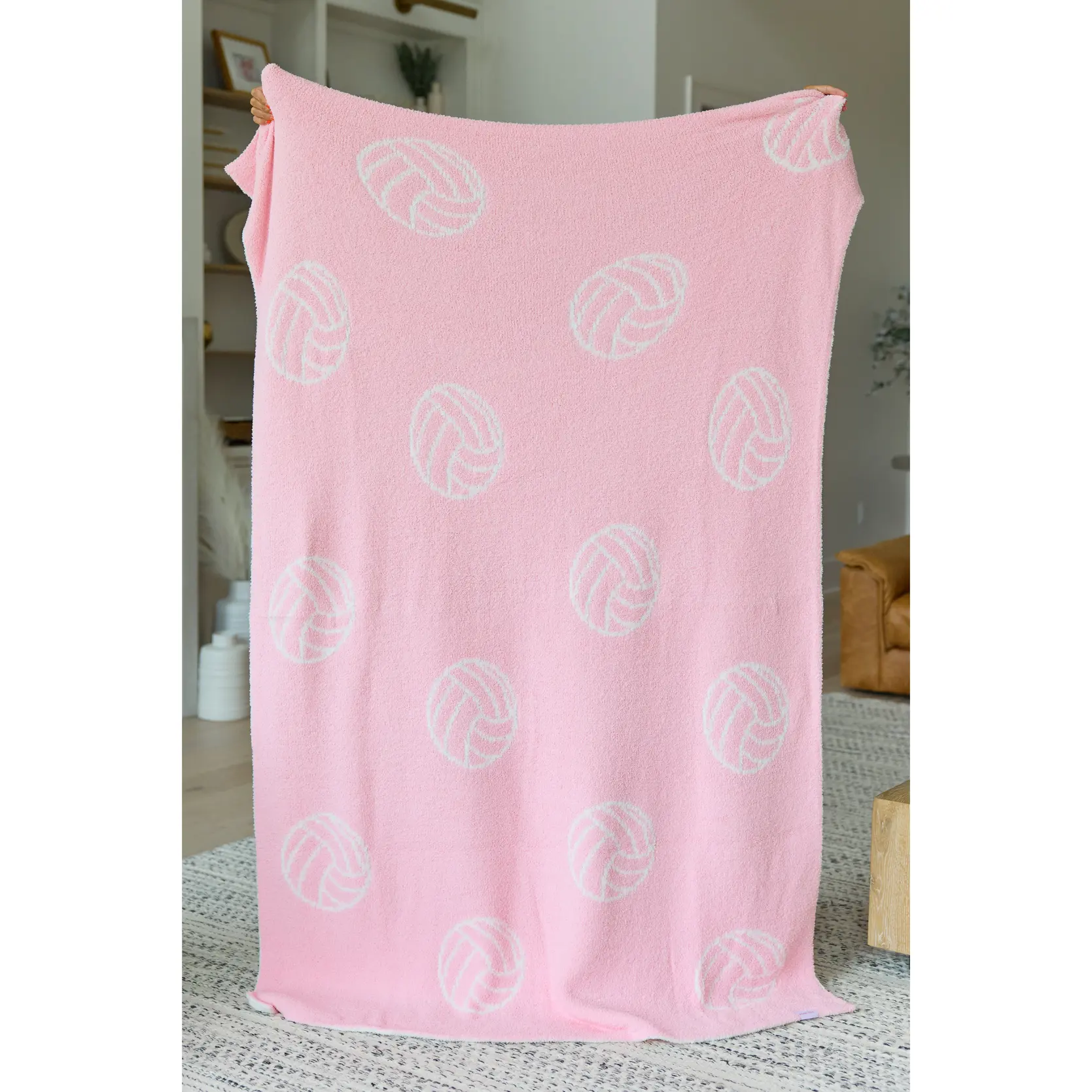 Make Me Believe Volleyball Pink Blanket