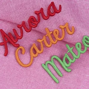 Custom Name Iron on Patch | Personalized Embroidered Name 3D Patches for Backpacks Hats Jackets