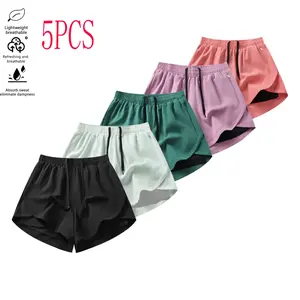 5PCS Women Summer Shorts Fashion Versatile Bottoms Outdoor Casual Sports Shorts