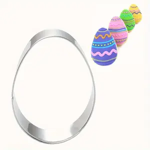 1pc Easter Stainless Steel Cookie Mold, Egg Cake Mold, Baking Tool, Rice Ball Mold, Egg Cookie Mold