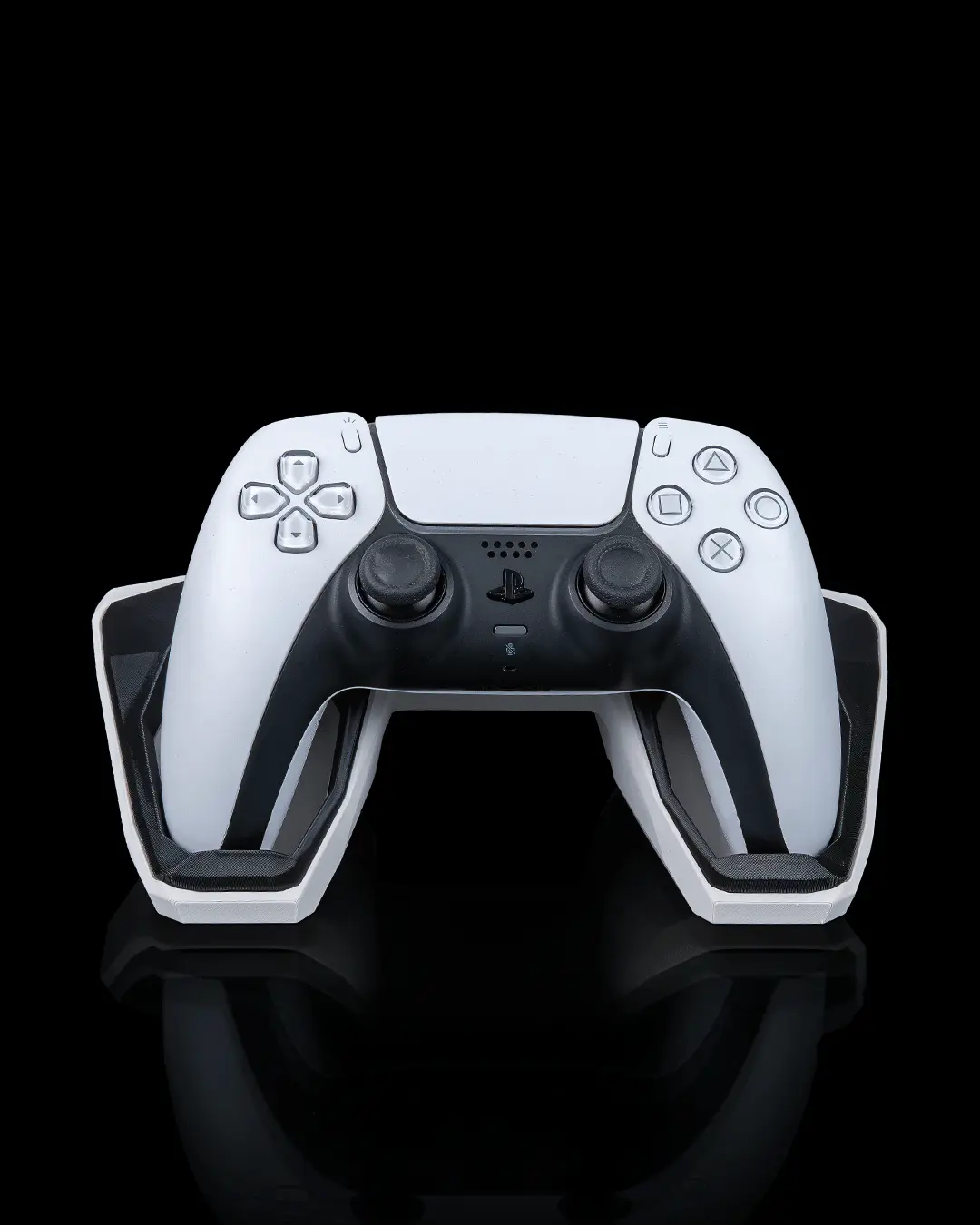 Durable 3D Printed Control Hub Controller Holder - Bold Sci-Fi Design Gaming Accessory Shelf, Angled Dock for PS5, Xbox Console, Standard PC-Style Controllers, Desk, Streaming Setup