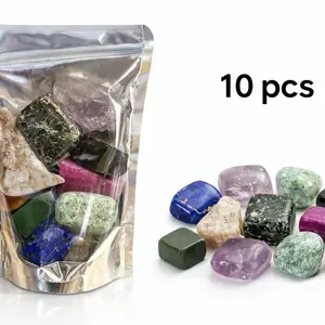 Authentic Crystal Tumbles 10pcs Elegant Decorative Stones for Home Decor and Aesthetic Enhancements