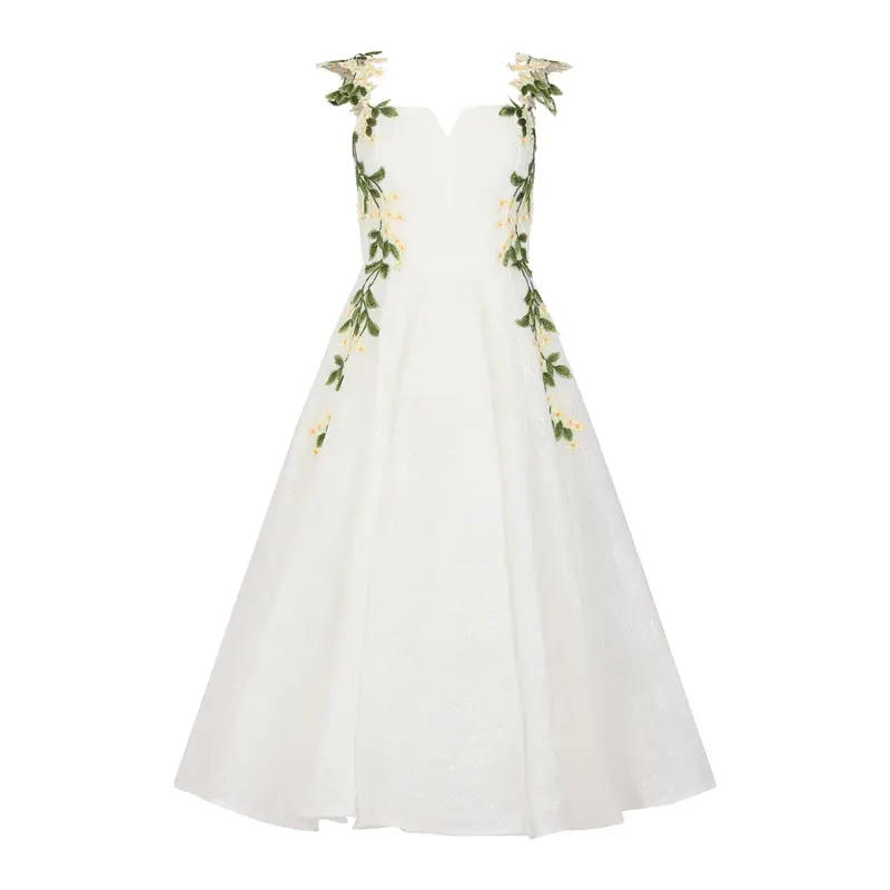mariposa floral lace bodice dress Moss A-line Butterfly Lace Lilac Corset Prom Dress with Slit, Moss / 14 main image 1