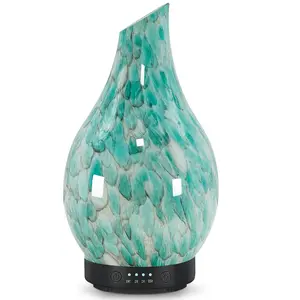 120ml glass essential oil diffuser, ultrasonic mute/7 color light adjustable aromatherapy machine, automatic closing humidifier, suitable for bedrooms, living rooms, offices