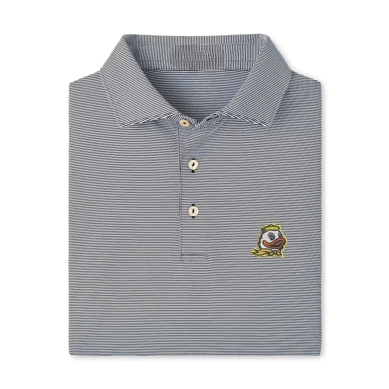 College Oregon State Ducks College Stripe Stretch Jersey Polo - Black Sleeve Tee, Casual Collared Shirt Boatyard Button-Up Shirt Toile Teddy Polo