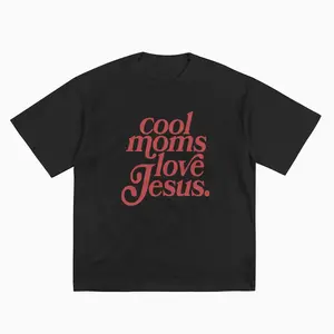 Mama Shirts Mom Life T-Shirts Women Cool Moms Love Jesus Print Shirt Christian Mother's Gift Casual Tee Tops
