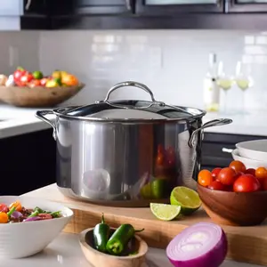 Hestan NanoBond Titanium 8-Quart Covered Stock Pot